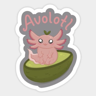 Avolotl Axoltol Kawaii Avocado Sticker